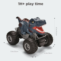 Doahurry Monster Truck auto na dálkové ovládání od 3 4 5 6 7 let, hračka dinosaura, RC auto Dino hračka na dálkové ovládání Mons